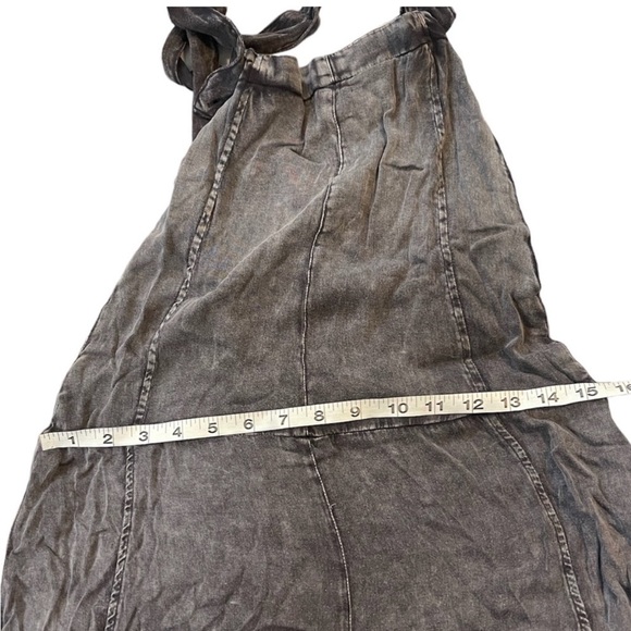 CHASER Fringe Hem Overalls Black Cloud - Picture 6 of 6